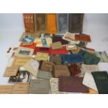 Good Mixed selection of ephemera, lots of European Postcard booklets, most intact and complete. Se