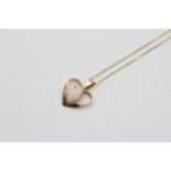 9ct Gold Opal Heart Pendant Necklace (0.8g) 802754