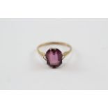 9ct Gold Vintage Purple Paste Set Dress Ring (1.9g) 2025840