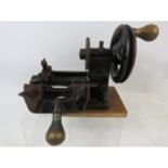 Very Early all metal Yale Key Cutting machine in very good condition. see photos.