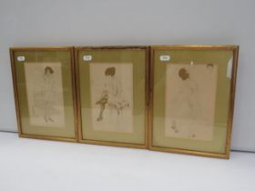 Three old 1920's/30s Framed fashion prints. See photos