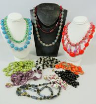 Selection of excellent quality costume jewellery necklaces. See photos.