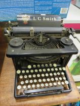 Vintage L C Smith and Corona Typewriter.
