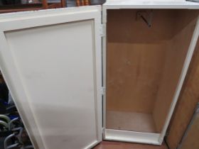 Well made Trunk/Travel Wardrobe made from ply with metal re-enforced corners. H:52 x W:24 x D:18.