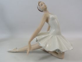 Royal Dux Ballerina figurine by Vladimir David, 8.5" tall.