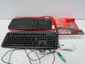 Microfsoft keyboard and 2 mouses plus one other keyboard.