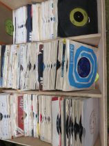 240, 1970's Vinyl Singles to include picture discs, comes in a custom made all wood record case. See