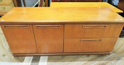 Late 19th century teak low dresser (holes cut to rear) measures H:22 x W:53 x D:18 Inches. See photo