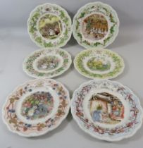 6 Royal Doulton Brambly Hedge collectors plates.