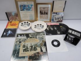 Selection of Beatles memorabilia to include original record. See photos.