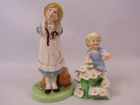 Royal Doulton figurine Pollyanna HN2965 & Royal Worcester figurine May 3455.