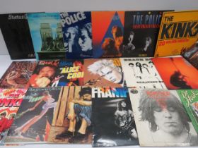 20 Excellent Vinyl Rock & Pop LP's by Police, Meatloaf, Quo, Kinks, Gerry Rafferty etc., See photo