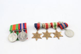 Mounted WW2 Mounted Medal Groups Inc. Africa, Italy Star x 3 631861