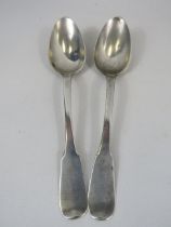 Pair of French silver table spoons, 108 grams
