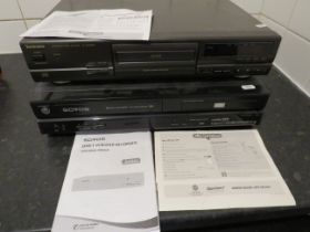 Technics DVD Player along with a Sovos DVD Player. Working condition unknown. Sold as seen. See pho