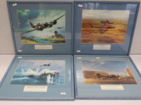 Four matching WW2 Aircraft prints. See photos.