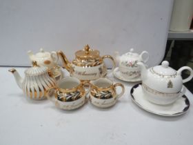 2 Aynsley tea for one sets, Gibson teaset, Sadler teapot etc.