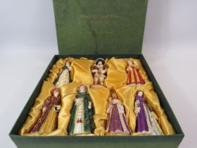 Set of Regency fine arts Herny VIII and wives figurine set boxed.