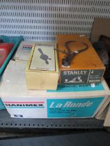 Mixed lot to include a colour slide projector, Stanley plane, hand drill etc.