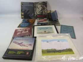 Selection of books and pictures relating to the battle of britain etc.