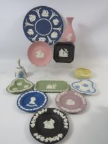 Selection of Wedgwood Jasperware in Various colours including Pink, Black, Lilac, Yellow etc (