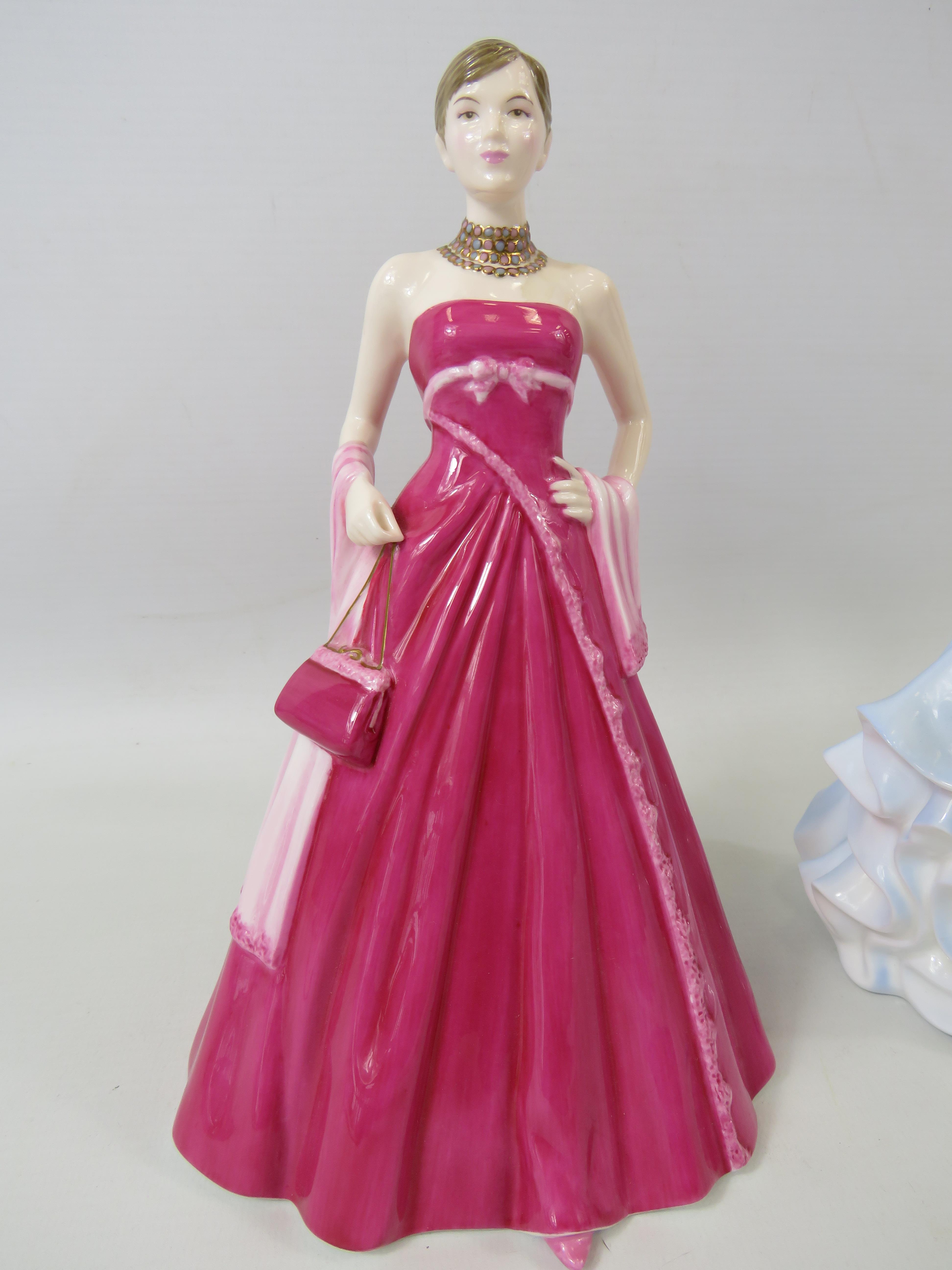 Royal Doulton Pretty ladies Happy Birthday 2005 figurine HN4722 and Coalport Pamela figurine. The - Image 2 of 5