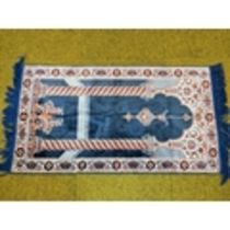Eastern Prayer mat in excellent condition. Fringed to ends. Tight weave, good colour.