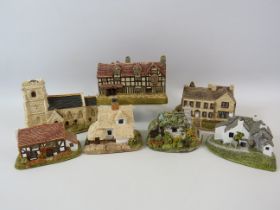 2 Large Liliput lane Houses and a church plus 4 smaller cottages all have boxes.