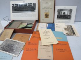 Selection of vintage Royal Engineers booklets and regimental photos.