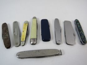9 Vintage penknives.
