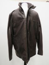 Mens Blue Harbour soft leather mens jacket size large, very little use.