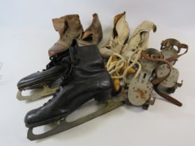 Vintage Football boots, Ice skating boots, roller skates etc.