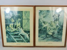Pair of ltd edition signed prints, taken from an original by Vic Grainger 'The Rat Catcher' & Disput