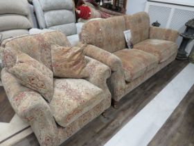 Lovely Parker knoll three seat settee with matching comfortable armchair. Excellent condition. Sofa