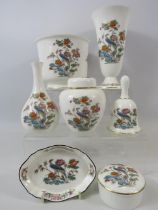 7 pieces of Wedgwood Kutani Crane china.