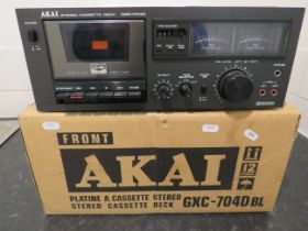 AKAI Cassette/Stereo Deck Model GSC-704DBL. Original box and packaging. working condition unknown. S