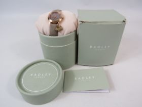 Designer Radley ladies wristwatch which appears to be unused in the box