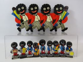 9 Robertson jam Band figures and a coat hook.