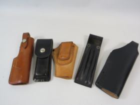 Selection of leather gun anf knife Holsters.