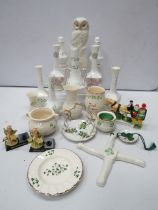 Tray of various irish china vases etc.