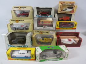 Twelve Die Cast models to include Sports Cars, Trucks etc.   See photos. 