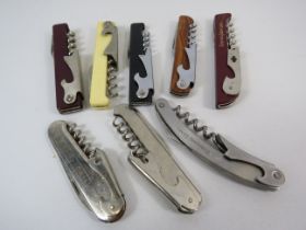 8 Corkscrew penknives.