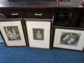 Trio of Victorian Lithographs. Framed and mounted under original glass. See photos. S2