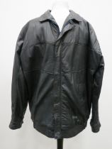 Mens Genuine Soft Leather jacket in blue by Oakleaf in excellent condition. Size medium to large.