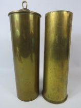 2 trench art shell cases.