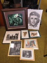 Assorted framed pictures see photos.