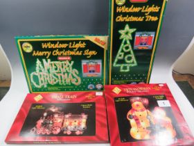 Selection of Christmas Window lights. All boxed. See photos. S2