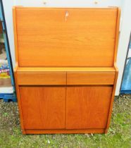 Remploy Mid to late 20th Century Bureau in teak. Good condition. H:43 x W:30 x D:16 Inches. See pho