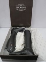 Pair De Niro Italian Black leather horse riding boots in as new condition. Size 39 RRP œ289.