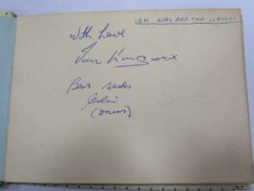 Autograph book with a small amount of autographs from lesser 1980's era bands. See photos.